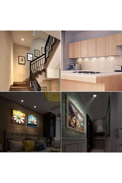 EXCEFORE كشاف LED لاسلكي داخلي - يعمل بالبطارية - إضاءة قابلة للتعتيم مع جهاز...