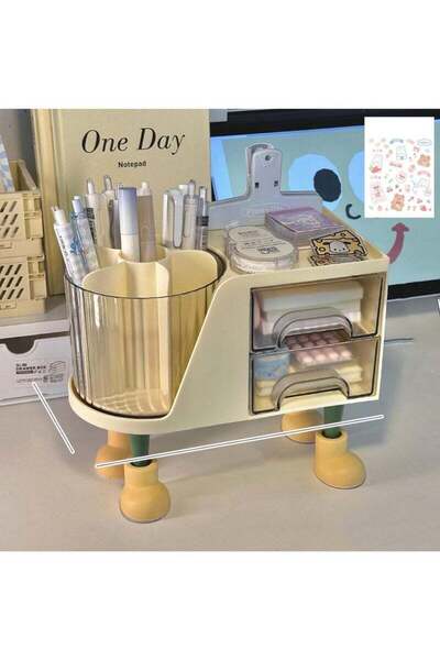 Arabest حامل أقلام دوار لتخزين سطح المكتب، وتنظيم المكتب للمدرسة والمنزل والل...