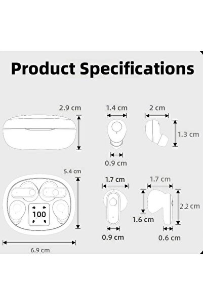 Generic Ultra Mini 2-Pack Bluetooth Earbuds, Waterproof Invisible Wireless Bluetooth Headset, 2 Pairs S