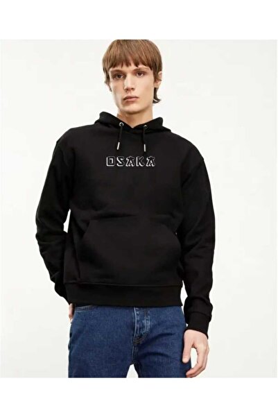 Hunors Sportswear & Company أوساكا مطبوع سويت شيرت قطني موديل للجنسين بغطاء رأس