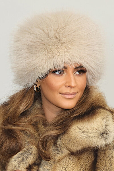 Mağazam Online Russian Style Long Fur Trend Kalpak Hat Winter Plush Vegan Fau...