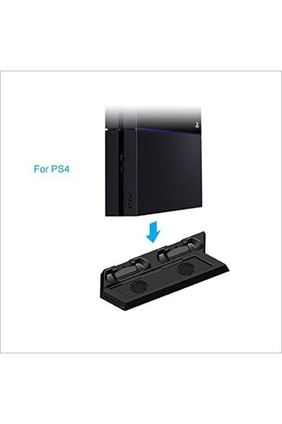 Dobe PS4 Pro & PS4 Slim Dual Charging Dock Vertical Stand USB Hub with Cooling Fan