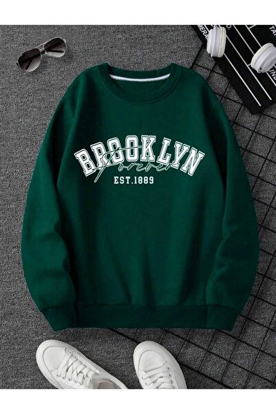 BY CAESAR سترة بروكلين فوريفر 1889 ذات الرقبة الدائرية