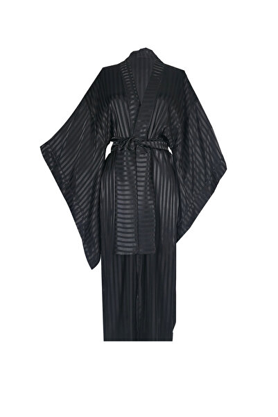 MANOTRES Strip Jakar Kimono