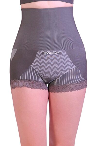 Sankom Patent Bamboo Brief - Grey High Waist Body Shaper (M)