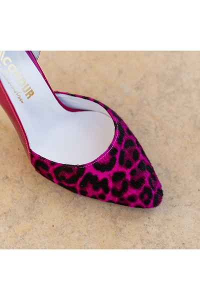 CONDUR by alexandru Aime Print Fuchsia Stiletto Shoes - 36