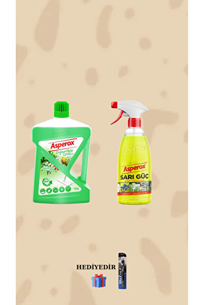 ASPEROX ÇAM SANDAL AĞACI&MÜGE ÇİÇEĞİ 2500 ML YÜZEY TEMİZLEYİCİ SARI GÜÇ 650 ML