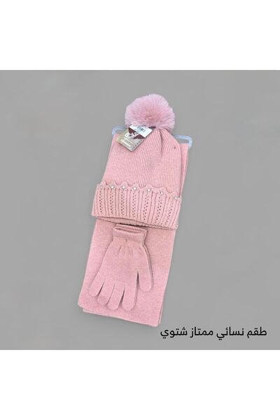 GENERAL Winter hat set with beanie, scarf, and gloves for men and women; women's ski hat and gloves.