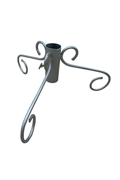 Decorer Suport pentru brad de Crăciun din fier forjat, argint - diametru 40 cm x înălțime 28 cm