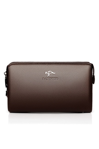 Generic Men's Clutch Bag Leather Long Purse Password Money Bag Business Wristlet Phone Wallet Male Casual