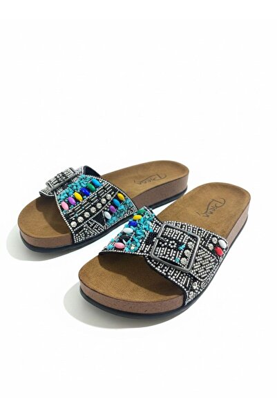 Aldina Nucci Pienn stone women's slippers