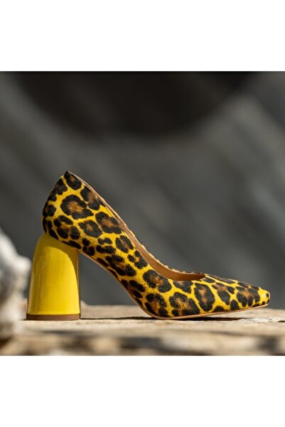 CONDUR by alexandru Women's Shoes with Thick Heels Eveline Yellow - 38