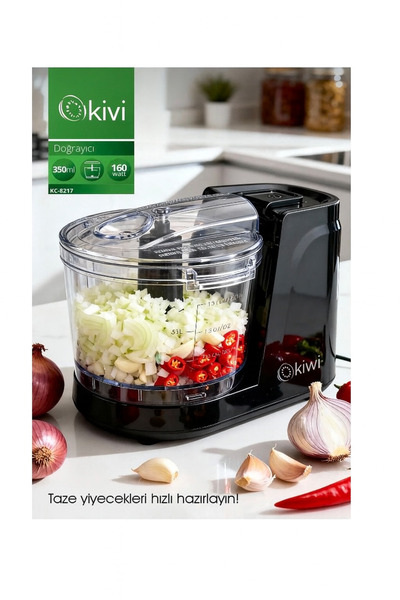 Kivi Mini gıda doğrayıcı- paslanmaz çelik bıçaklı