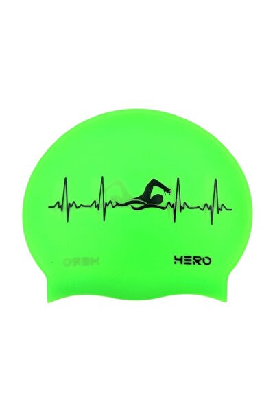 Hero Casca de inot din Silicon Hero, Heart Rate, Verde