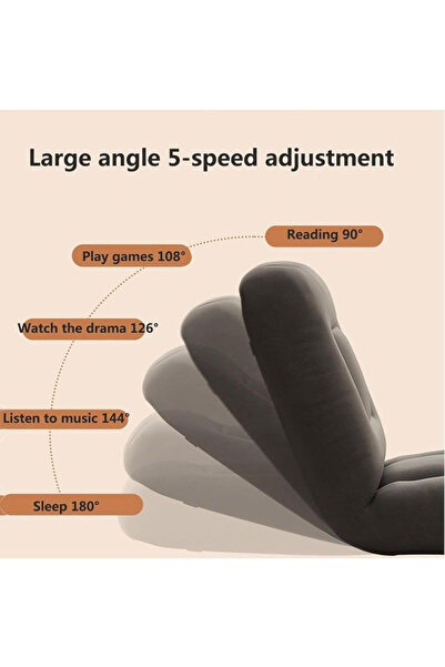 Generic Adjustable Floor Chair with Back Support, 5-Position Floor Lazy Sofa, Padded Couch Recliner, Folding