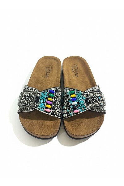 Aldina Nucci Pienn stone women's slippers