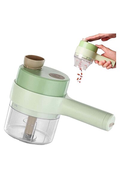 Gonice Portable 4-in-1 Handheld Electric Vegetable Cutter Set, Wireless Food Grinder & Chopper