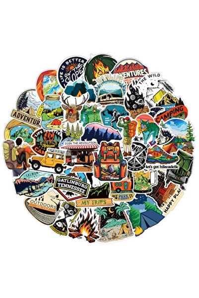 JESWO Set de 53 de autocolante decorative, JESWO, PVC, impermeabile, multicolore