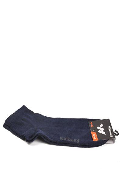WALKWAY Navy Blue Cotton Long Men's Socks Ptk-2184