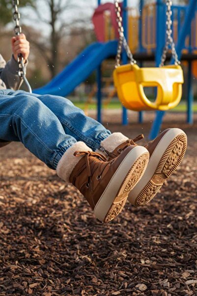 AYK'S Cizme pentru copii cu fermoar și fleece interior Taba Selis F