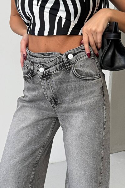 Joana Kevaly Oversize Grey Jeans - Trendy 100% Cotton