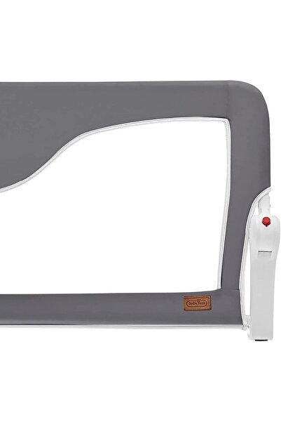 Babyjem Bed Barrier (Grey/White Piping, 120X50 cm)