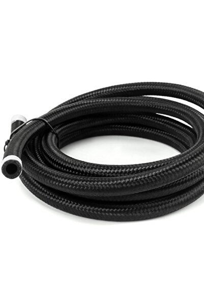 Qwork خرطوم خط الوقود AN6 بطول 10 أقدام، مصنوع من النايلون الأسود المضفر لأنب...