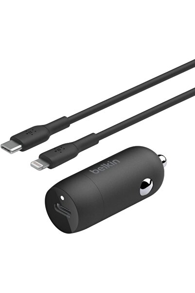 Belkin Boost Charge 30W Fast Car Charger with USB-C to Lightning Cable