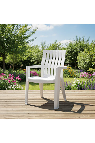M D M W N Modern plastic chair with armrests