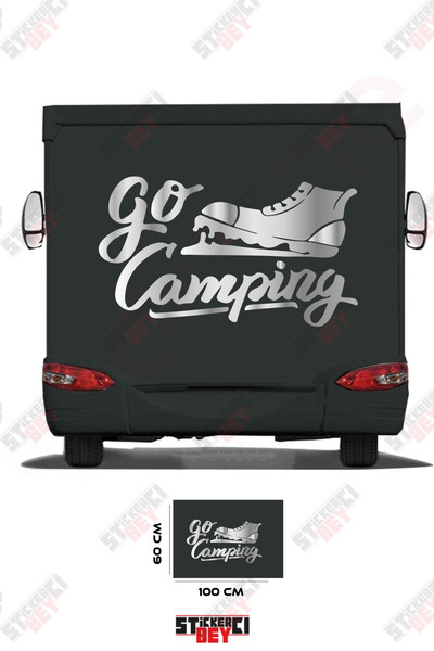 STİCKERCI BEY ملصق كارافان مكتوب عليه 'الذهاب للتخييم'