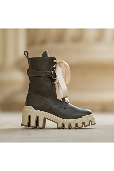 CONDUR by alexandru Women's boots made of genuine leather Aiko kaky - 38