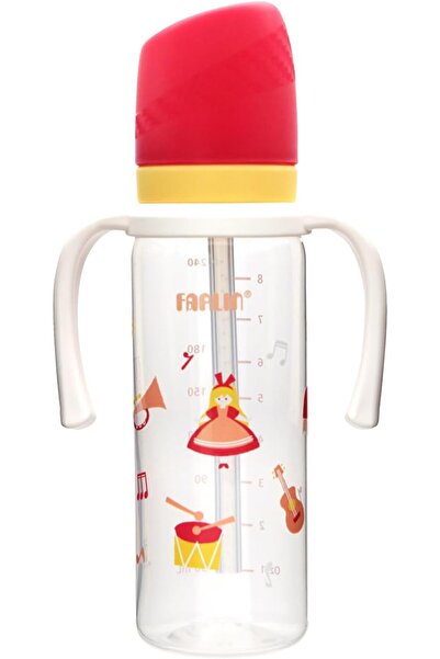 FARLİN Drinking Cup with Straw and Handles | Spill-Proof Soft Silicone Straw | 240 ml