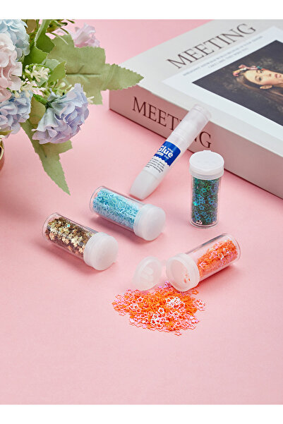 Lawazim Snail Glitter Glue 4pcs - Rainbow Craft Glue Stick Set