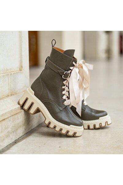 CONDUR by alexandru Women's boots made of genuine leather Aiko kaky - 38