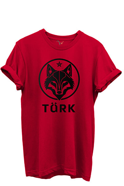 WİDİ Kurt and Turk Special Collection Series-2 Design Printed 100% Cotton T-Shirt