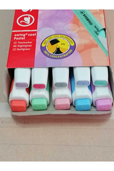 Stabilo Swing Cool PASTEL COLORS 10 renk