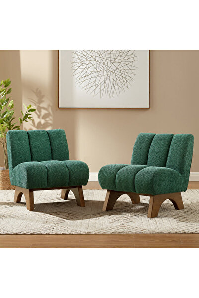 homejoyz | كراسي متحف من الخشب السويدي والخشب المزخرف - أخضر