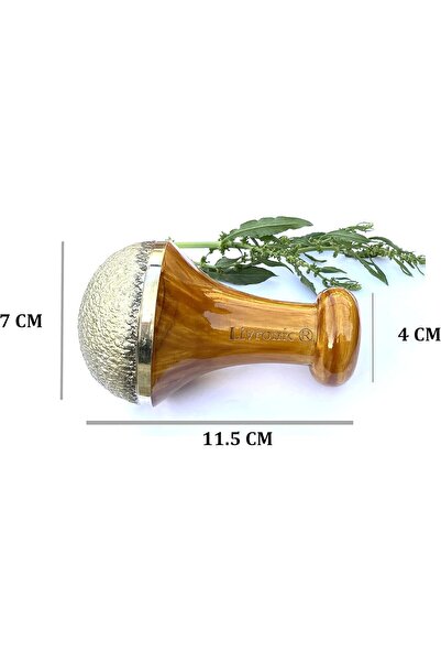 Livronic جهاز تدليك القدمين كانسا - عصا كانسا بمقبض من خشب الساج (VATKI)