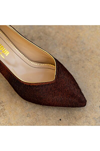 CONDUR by alexandru Women's Shoes with Thick Heels Melina Print Brown - 35