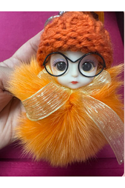 TChic Plush Glasses-Wearing Girl Doll Bag Ornament/Charm Keychain