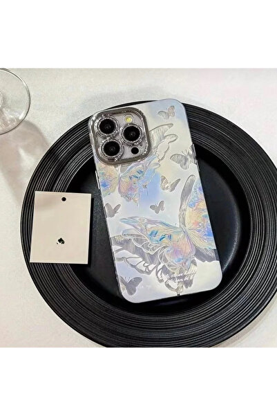 FİŞNEİLETİŞİM iPhone 16 Promax Compatible Silvery Lens Protective Case