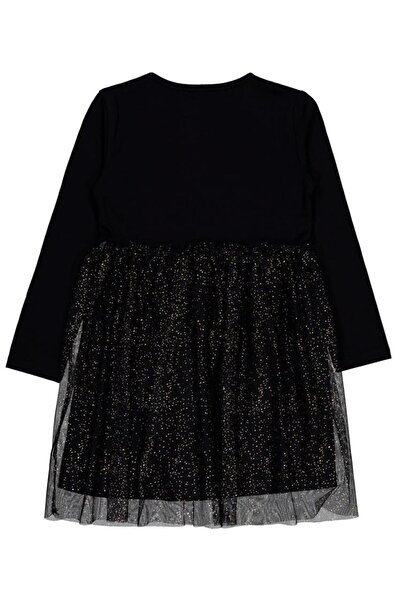 Civil Girls Yıldızlı Rainbow Baskılı 6-9 Yaş Elbise - Siyah 8-9 Yaş