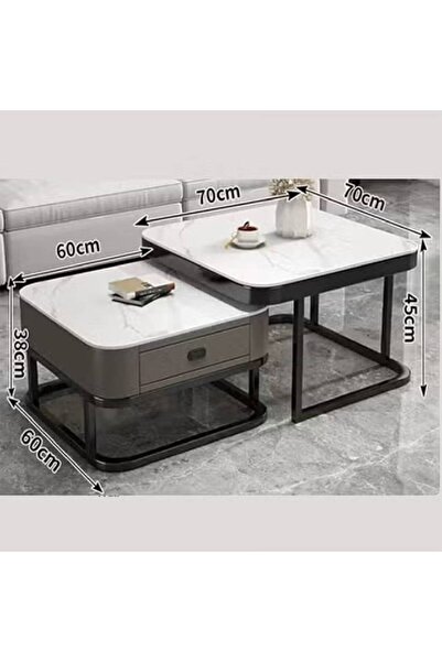 NKX Light luxury modern simple round small apartment coffee table living room home