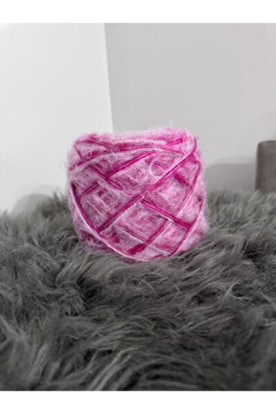 VELİNACOLLECTİON Örgü İpi Pembe 2 Kat Yumuşacık Moher İp 100gr
