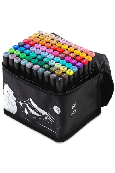 Three top online Set markere cu alcool Nukido – 80 de markere, culori intense...