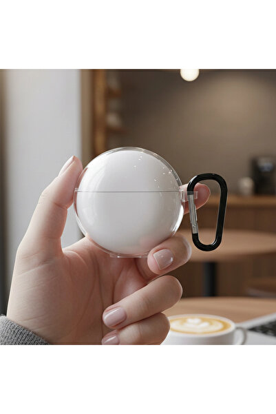 CaseOnn Huawei FreeBuds 7i Kılıf Askı Aparatlı Transparan Silikon Şeffaf