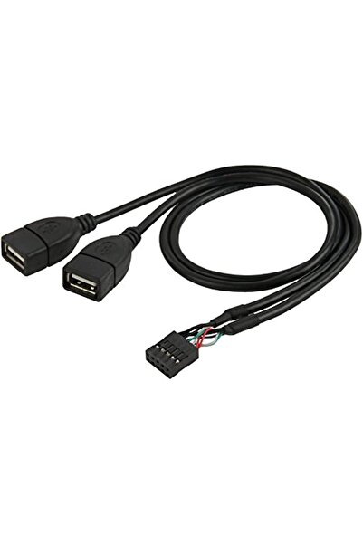 chenyang كابل محول USB 2.0 مزدوج من موصل أنثى اللوحة الأم 10 سنون بطول 50 سم ...