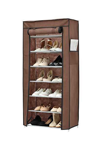 Lawazim رف أحذية بسبع طبقات مع غطاء للغبار، 60×30×126 سم - مساحة تخزين كبيرة ...