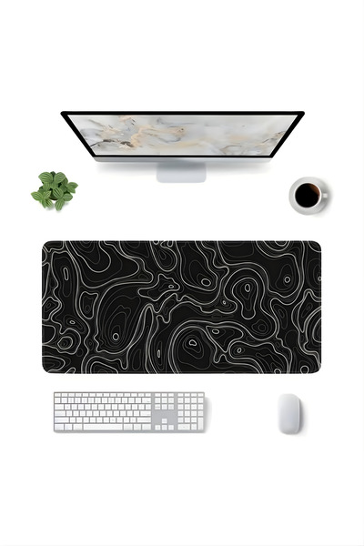 BLACK DEER 8 Different Model Stitched Edge 90X40 cm Digital Player Gaming Mouse Pad (Black Typography)