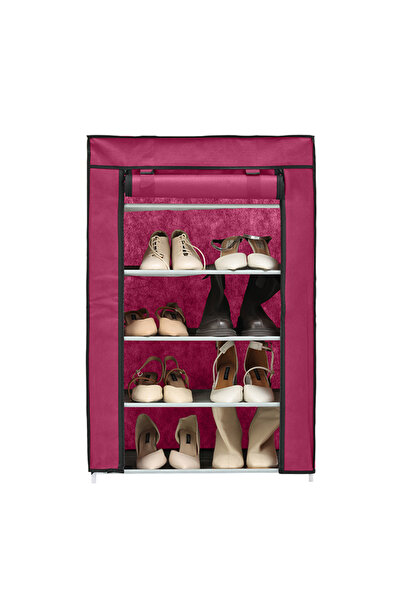 Lawazim 5-Tier Shoe Rack with Dust Cover 60x30x90cm - Entryway Storage